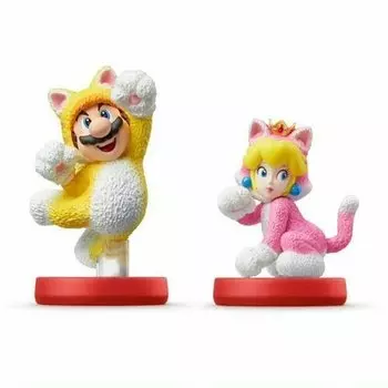 Фигурка Amiibo Марио-кот и Пич-кошка