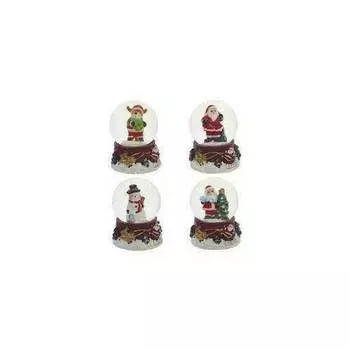 Фигурка декоративная в стеклянном шаре Новогодняя, 4, 5 х 4, 5 х 6, 3 см, в ассортименте