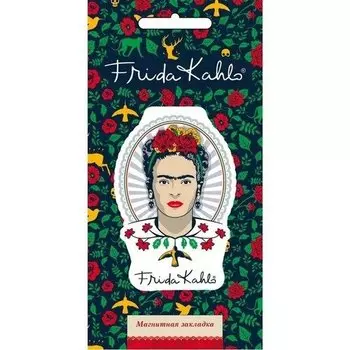 Фигурная магнитная закладка "Фрида Кало", 7 х 14 см, зеленая
