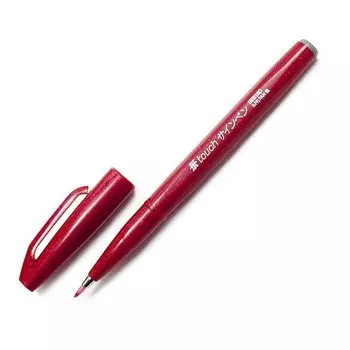 Фломастер-кисть Pentel "Brush Sign Pen", красный