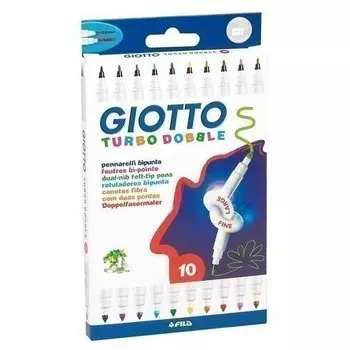 Фломастеры двусторонние, 10 цветов