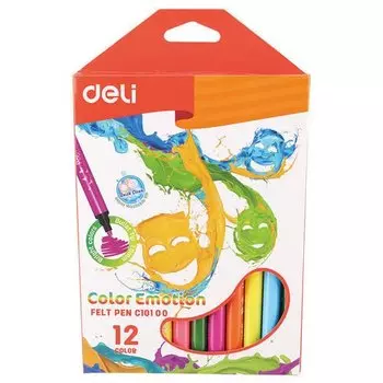 Фломастеры "Color Emotion", 12 цветов