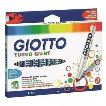 Фломастеры "Turbo Giant", 12 цветов