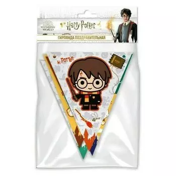 Гирлянда поздравительная "Персонажи" (флажки) (чиби)