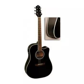 Гитара электроакустическая шестиструнная Flight AD-200 CEQ BK