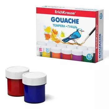 Гуашь ErichKrause 12 цветов по 20 мл