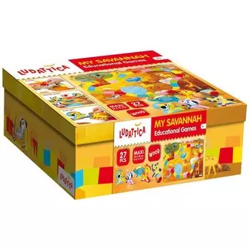 Игра настольная 3 в 1 "Моя саванна"