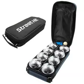 Игра "Петанк" 8 шаров, стальной 1-2-3 полоски