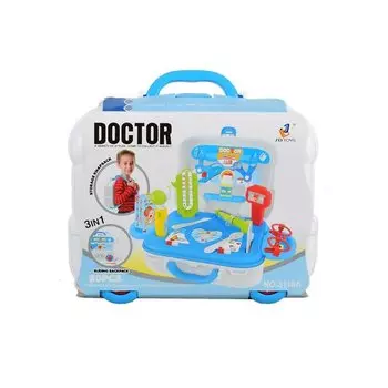 Игровой набор в чемодане на колесиках JD Toys Мобильный кабинет доктора, 20 предметов