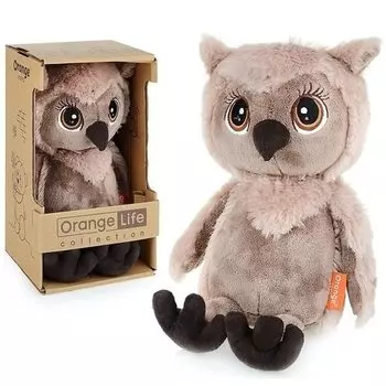 Игрушка мягкая Сова Соня, 20 см