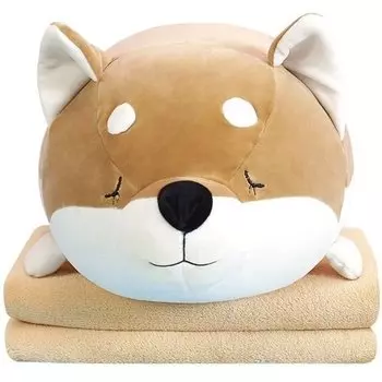 Игрушка подушка с пледом Funfur Shiba