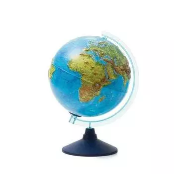 Интерактивный глобус Земли физико-политический, рельефный, с подсветкой, 250 мм