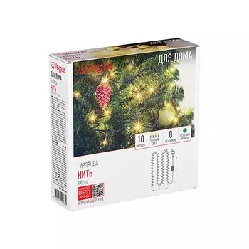 Электрогирлянда Нить, 100 теплых LED ламп