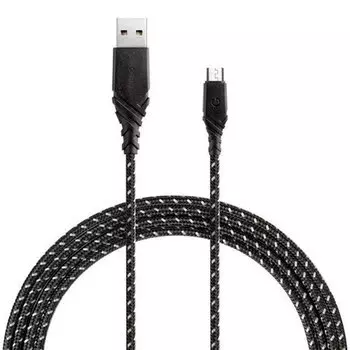 Кабель "NyloGlitz Micro-Usb", 1,5 м, черный