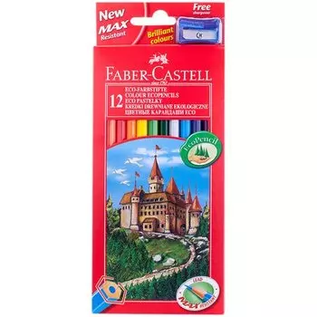Карандаши "Замок", 12 цветов + точилка