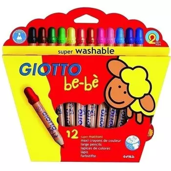 Карандаши с точилкой "Super Largepencils", 12 цветов