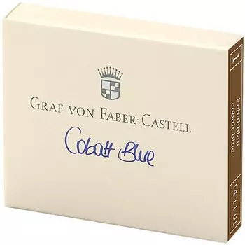 Картриджи чернильные Graf von Faber-Castell, синий кобальт, 6шт