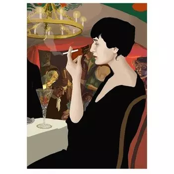 Катя Хозацкая. Принт "Портрет Ахматовой" А2