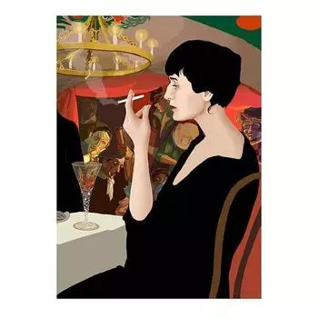 Катя Хозацкая. Принт "Портрет Ахматовой" А3