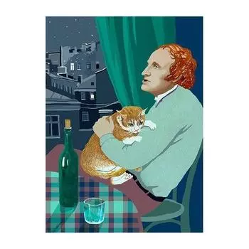 Катя Хозацкая. Принт "Портрет Бродского" А2