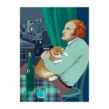 Катя Хозацкая. Принт "Портрет Бродского" А3