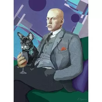 Катя Хозацкая. Принт "Портрет Маяковского" А3