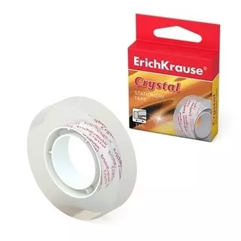 Клейкая лента ErichKrause Crystal, 12 мм х 33 м