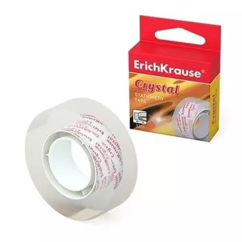 Клейкая лента ErichKrause Crystal, 18 мм х 33 м
