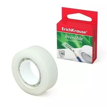 Клейкая лента ErichKrause Invisible, 18 мм х 20 м