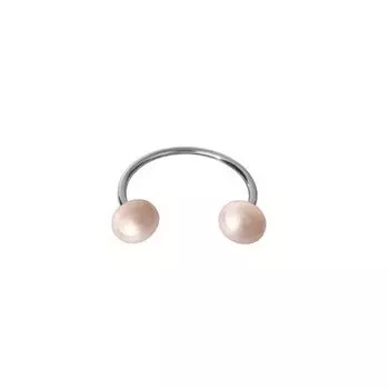 Кольцо открытое "R-48" с жемчугом, 16,5, розовое