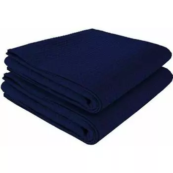 Комплект полотенец вафельных Home One 80х150 (2шт), темно-синий