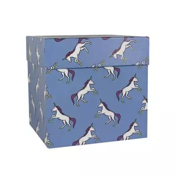 Коробка подарочная "Единороги", 19 х 19 х 19 см
