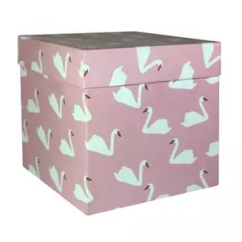 Коробка подарочная "Лебеди", 22,5 х 22,5 х 22,5 см