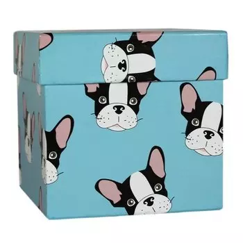 Коробка подарочная "Собака", 9,5 х 9,5 х 9,5 см