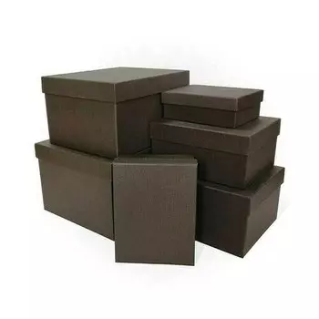 Коробка подарочная тиснение Круг, 150x110x50 мм, кофейная