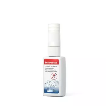 Корректирующая жидкость с пластиковым наконечником Erich Krause Arctic White, 12 мл