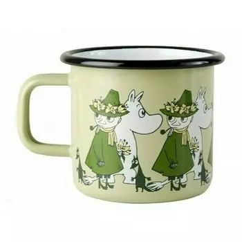Кружка эмалированная Muurla Moomin Friends Муми-Тролль и Снусмумрик, 370 мл