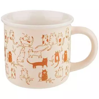 Кружка Lefard Котомания, 400 мл, розовая