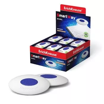 Ластик с пластиковым держателем ErichKrause SmartWay Oval