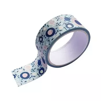 Лента клейкая декоративная Be Smart "Bunny" Washi, 20 мм х 5 м, круги