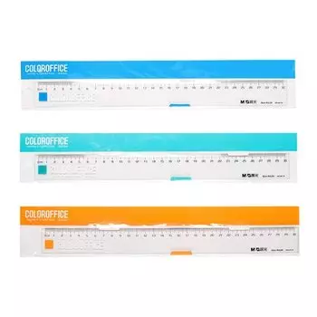 Линейка пластиковая "Coloroffice" 30 см, в ассортименте