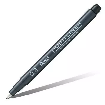 Линер Pentel "Pointliner" 0,3 мм, черный