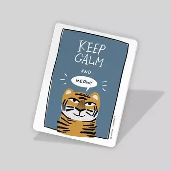 Магнит Морда Довольна Keep calm and meow