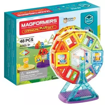 Магнитный конструктор Magformers 703016 Carnival Plus Set, 48 деталей