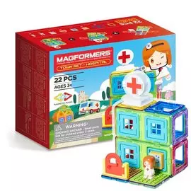 Магнитный конструктор Magformers 717006 Town Set - Hospital, 22 детали