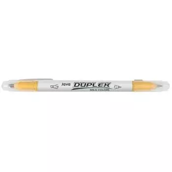 Маркер-выделитель текста Duplex, двусторонний, золотистый