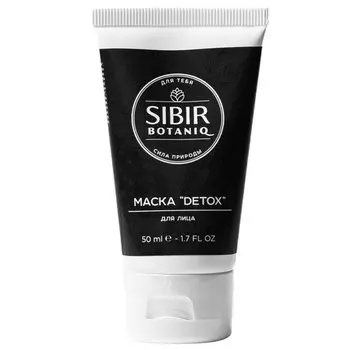 Маска для лица SIBIRBOTANIQ "DETOX", 50 мл