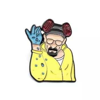 Металлический значок Krumpy Socks Breaking Bad Мистер Хайзенберг