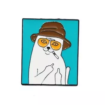 Металлический значок Krumpy Socks Кот в Лас Вегасе