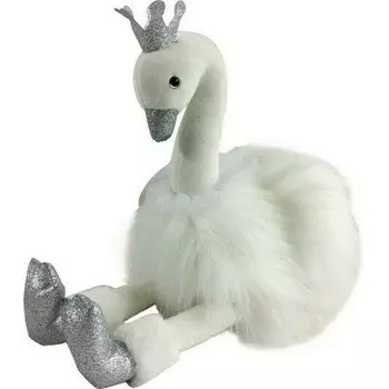 Мягкая игрушка Abtoys «Лебедь» с карабином, 9 см, белая
